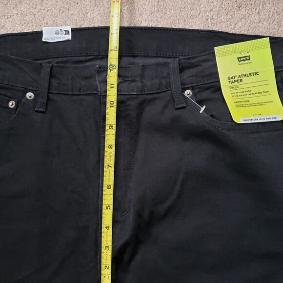 NWT Levi's 541 Athletic Taper Size 38x30 Mens Black Performance Flex Jeans - Picture 6 of 10